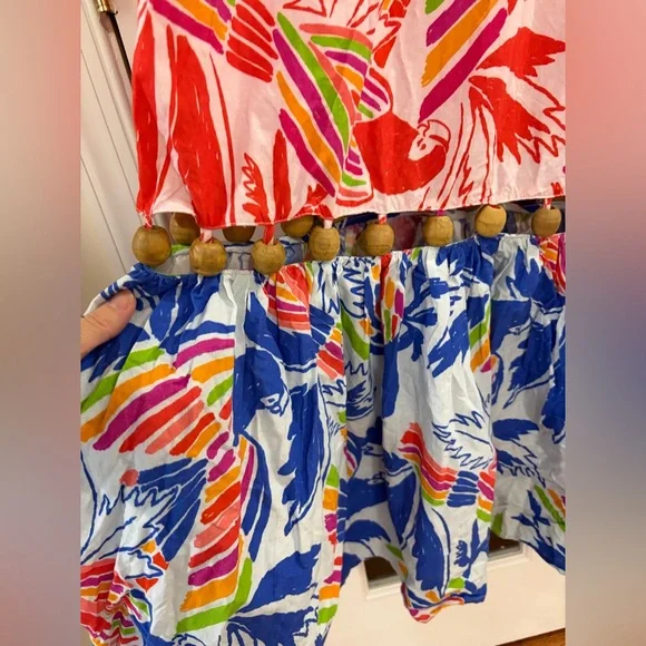 FARM RIO Embellished Cutout Printed Cotton-poplin Midi Dress - Size M - Picture 7 of 11